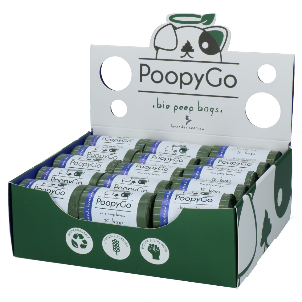 PoopyGo Eco friendly single roll lavendelgeur