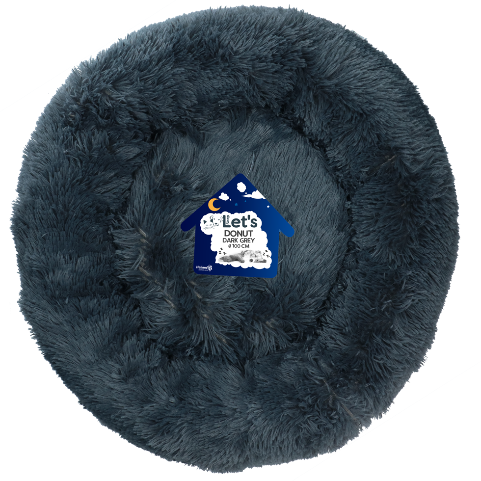 Let's Sleep Donut 50 cm Donkergrijs