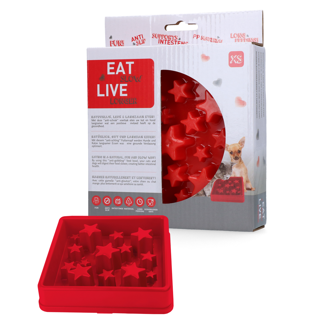 Eat Slow Live Longer Star Red XS