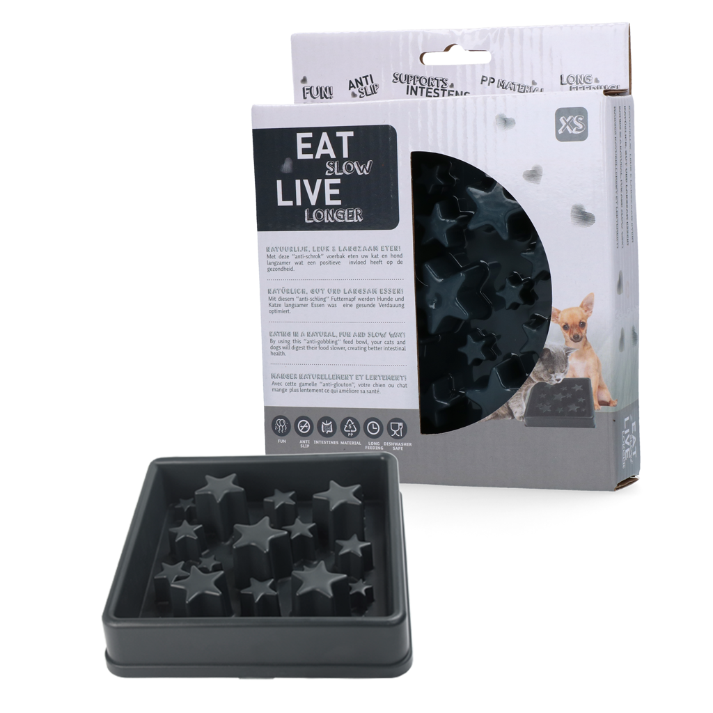 Eat Slow Live Longer Star Grey XS