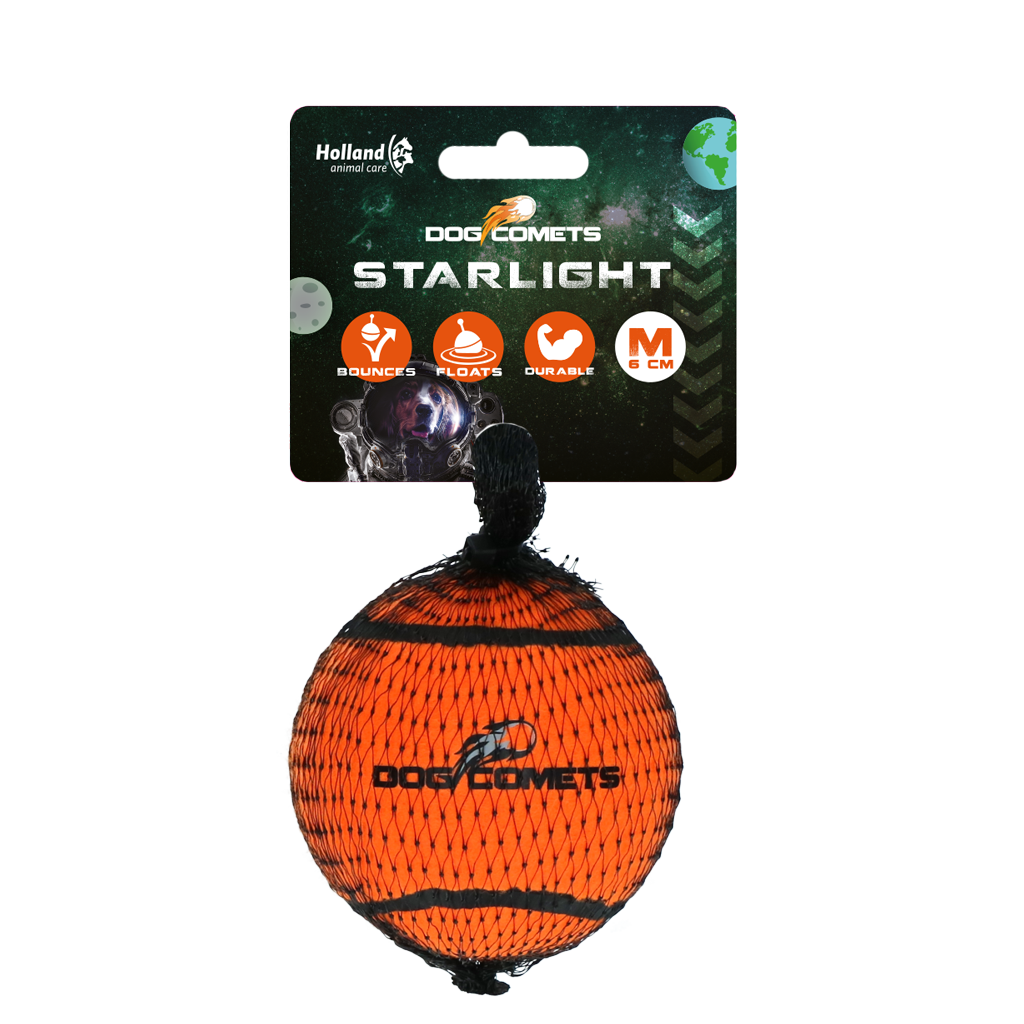 Dog comets Starlight Tennisbal M Oranje 1st