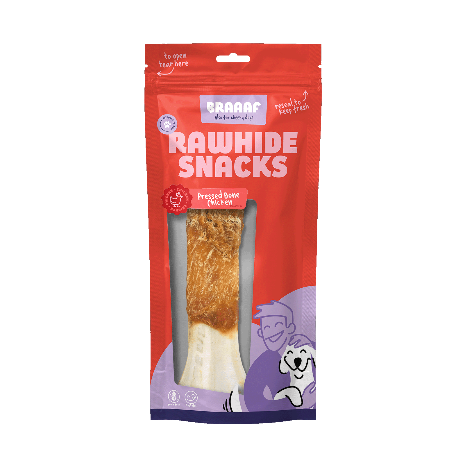 Braaaf Pressed Chicken Bones 12.5 cm (2 pcs)