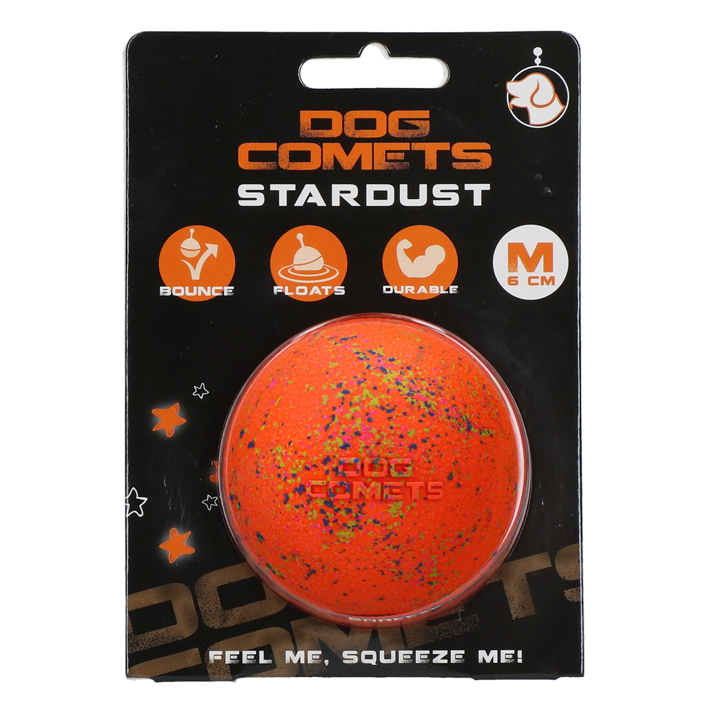 Dog Comets Ball Stardust Oranje M
