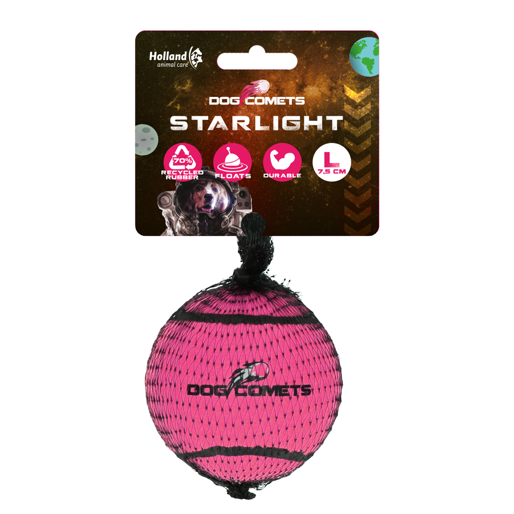 Dog comets Starlight Tennisbal  L Roze 1st