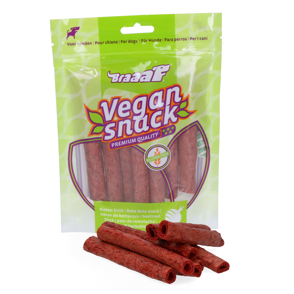 Braaaf VEGAN snack rode biet stick 80 g