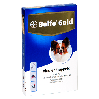 Bolfo Gold 40 hond (<4 kg) - 4 pip