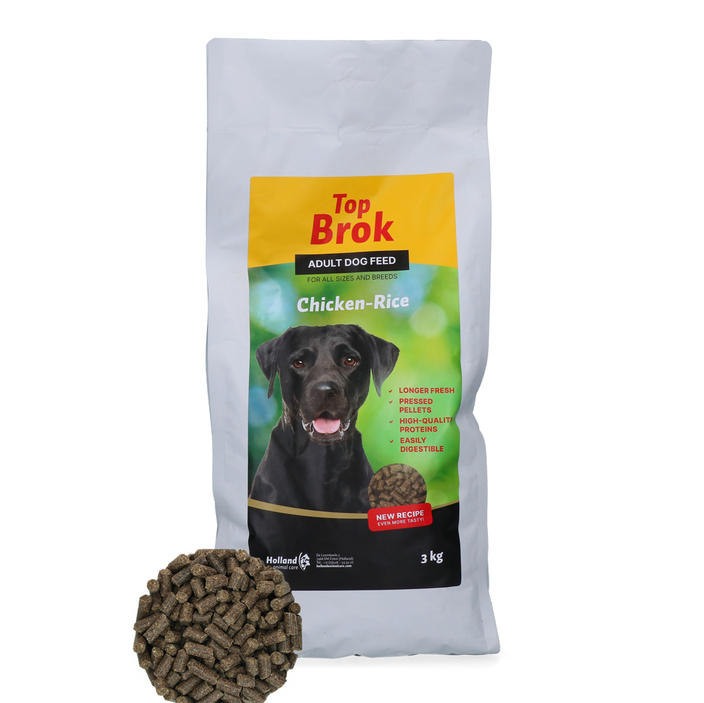 Topbrok kip/rijst geperst 'For all dogs'