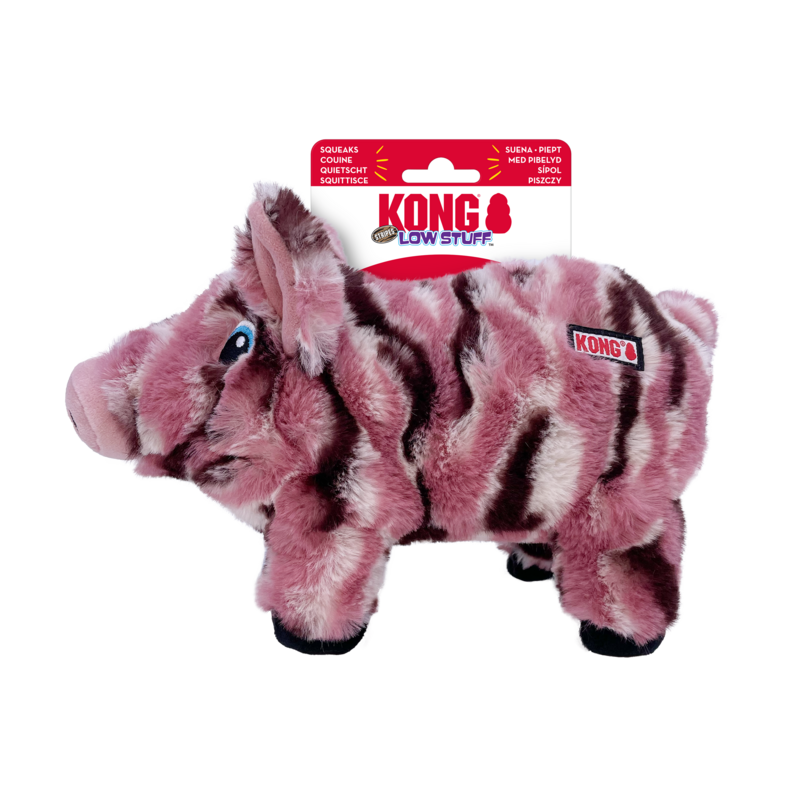 KONG Low Stuff Stripes Pig Md