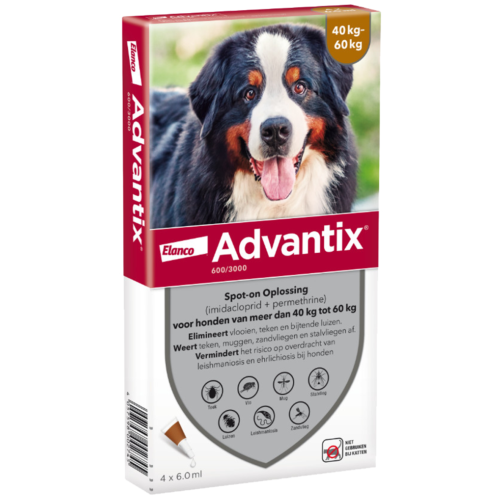 Advantix 600/3000 (40 - 60 kg) 4 pipetten