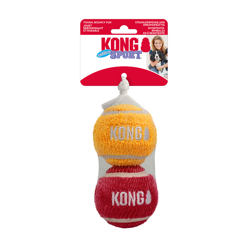 KONG Sport Softies Balls 2-pk Assorted Lg