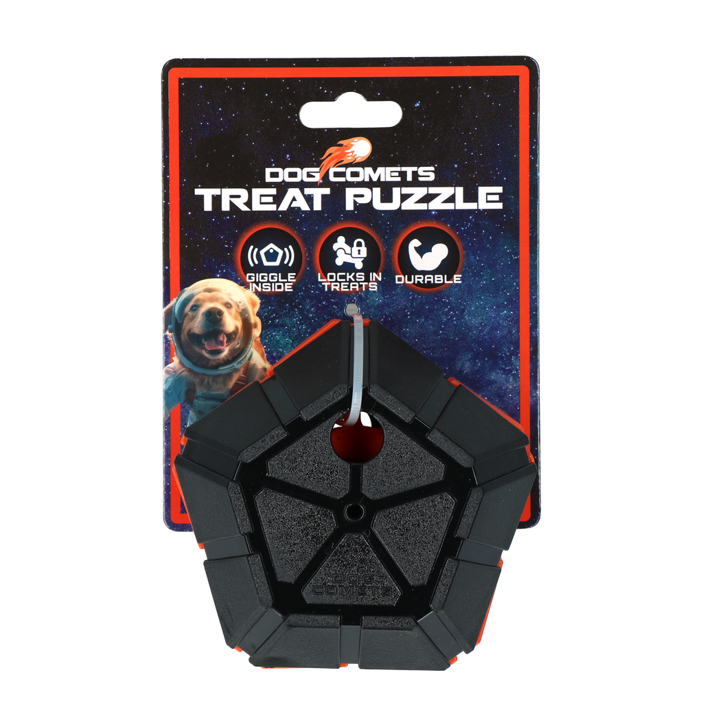 Dog Comets Treat Puzzle Oranje